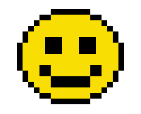 pixel art smiley face